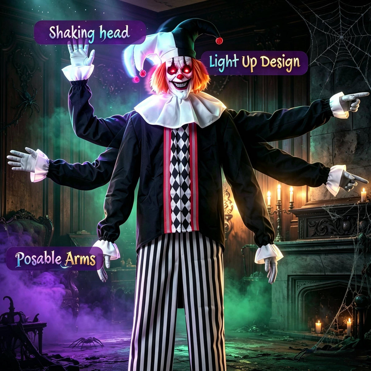 Frightening Giant Clown Prop