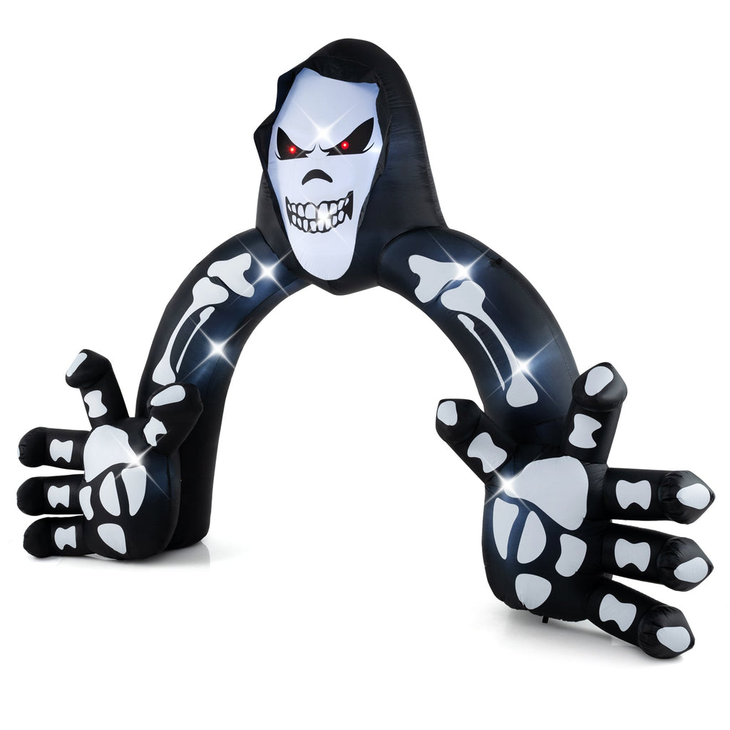 Halloween Inflatable Grim Reaper Archway with Stakes and Water Bags