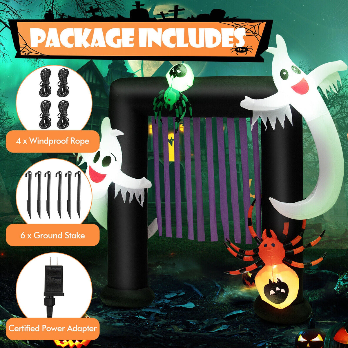 7.5 Feet Halloween Inflatable Archway