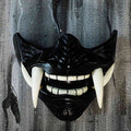 Japanese Noh-Inspired Half-Face Halloween Mask