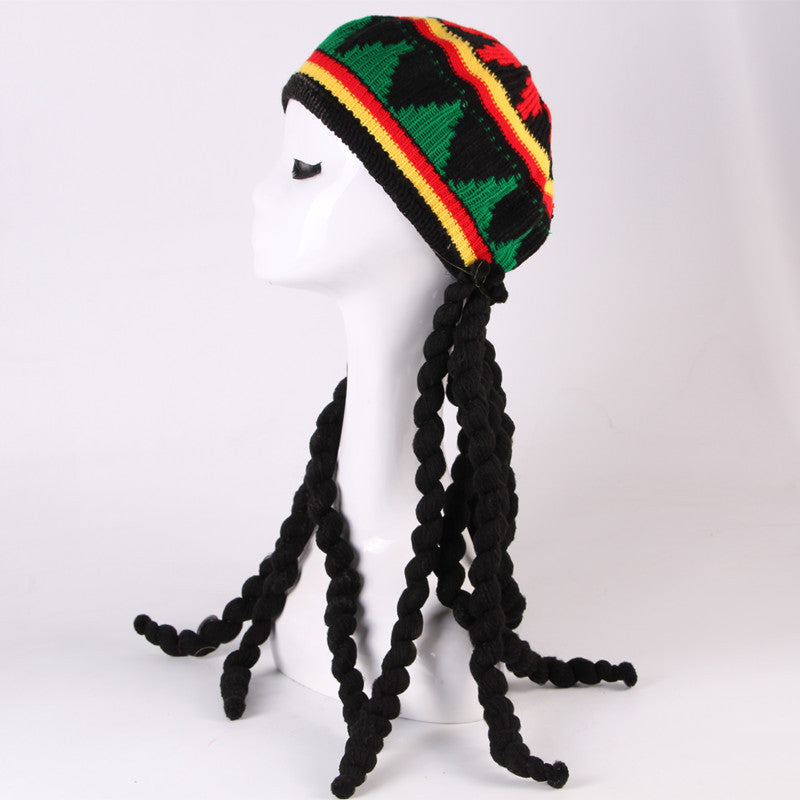 A Braided Hat And Wig Beret