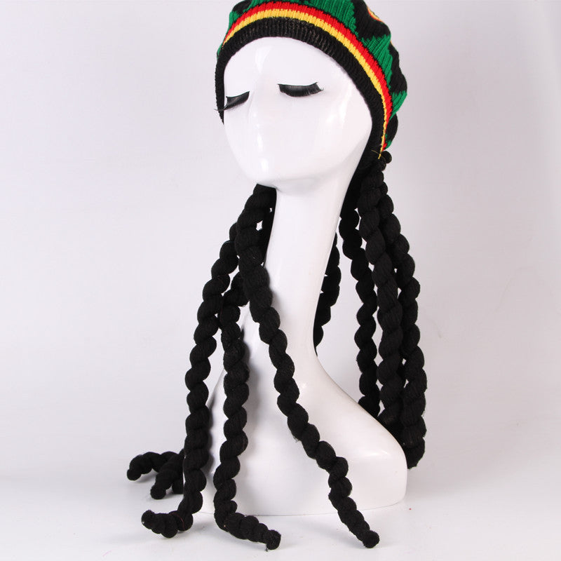 A Braided Hat And Wig Beret