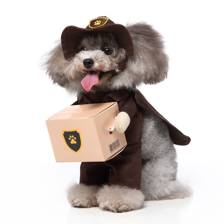 Funny Upright Dog Costume with Hat