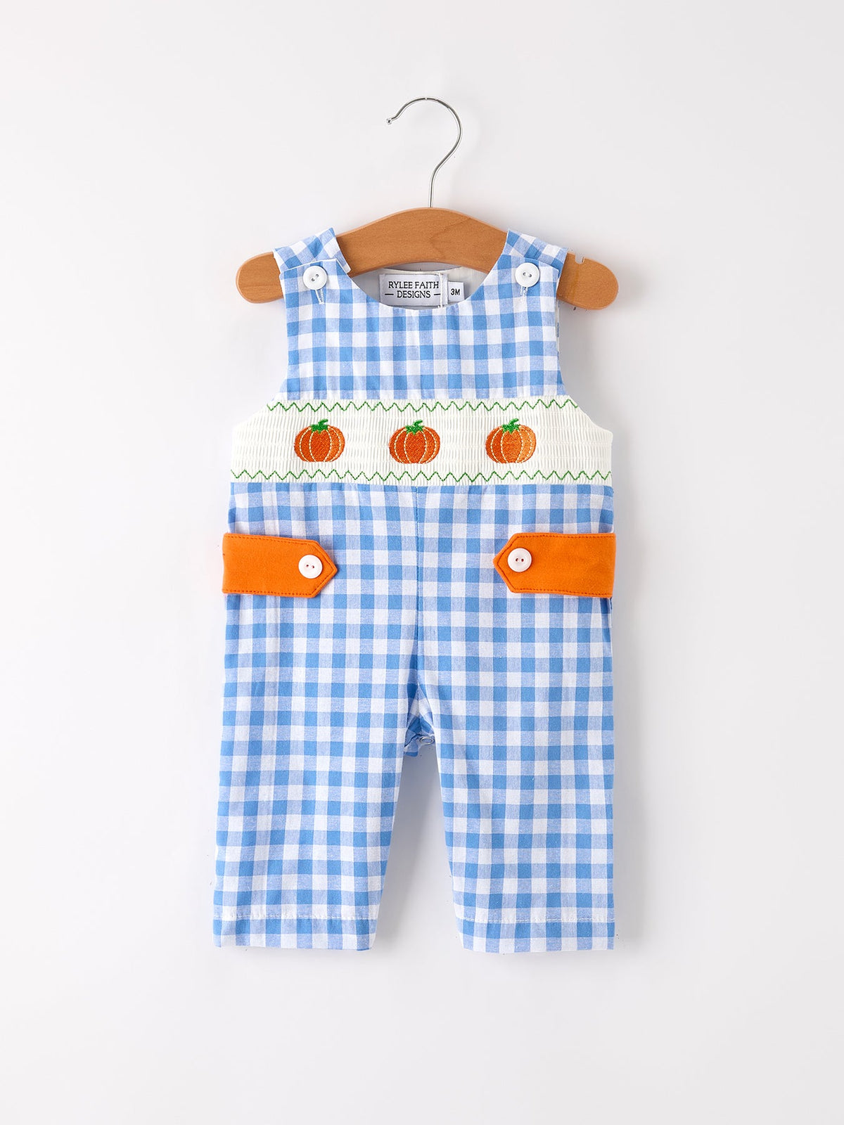 Pumpkin Smock Boys Romper