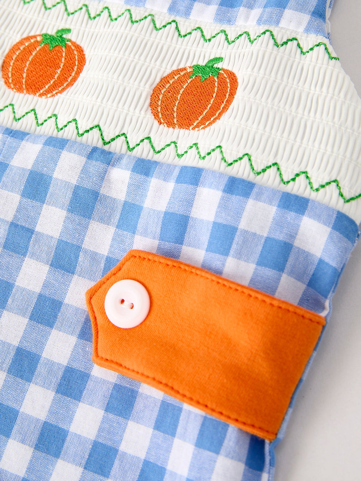 Pumpkin Smock Boys Romper