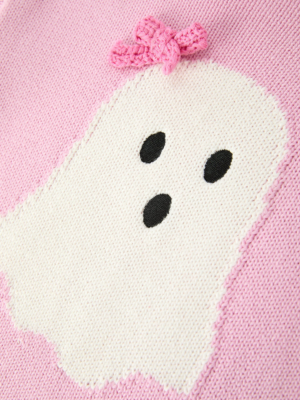 Pink Knit Ghost Sweater Girls