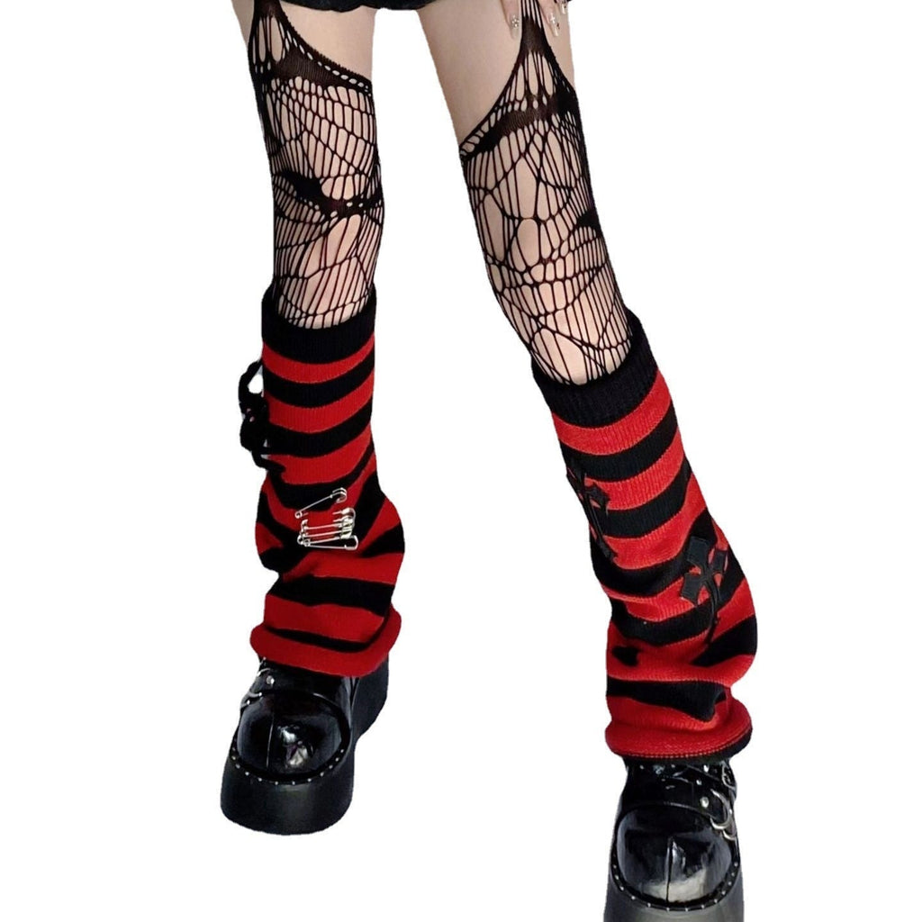 Striped Punk Leg Warmers