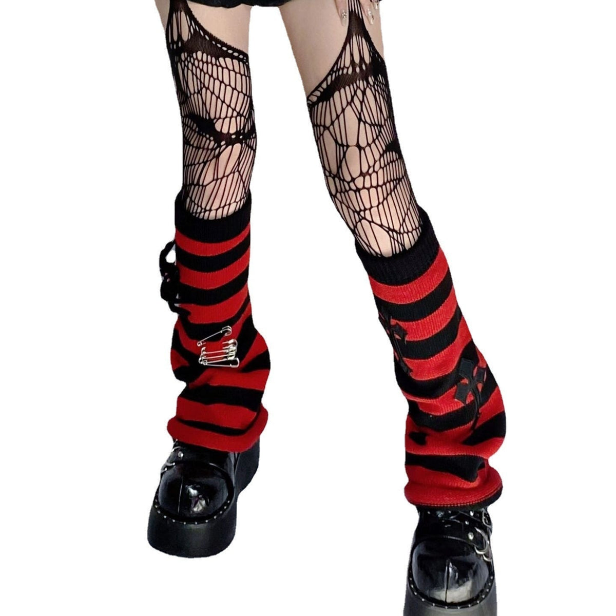 Striped Punk Leg Warmers