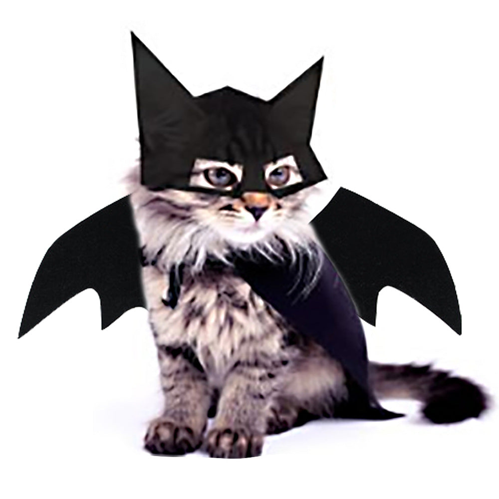 Halloween Pet Bat Man Mask and Wings