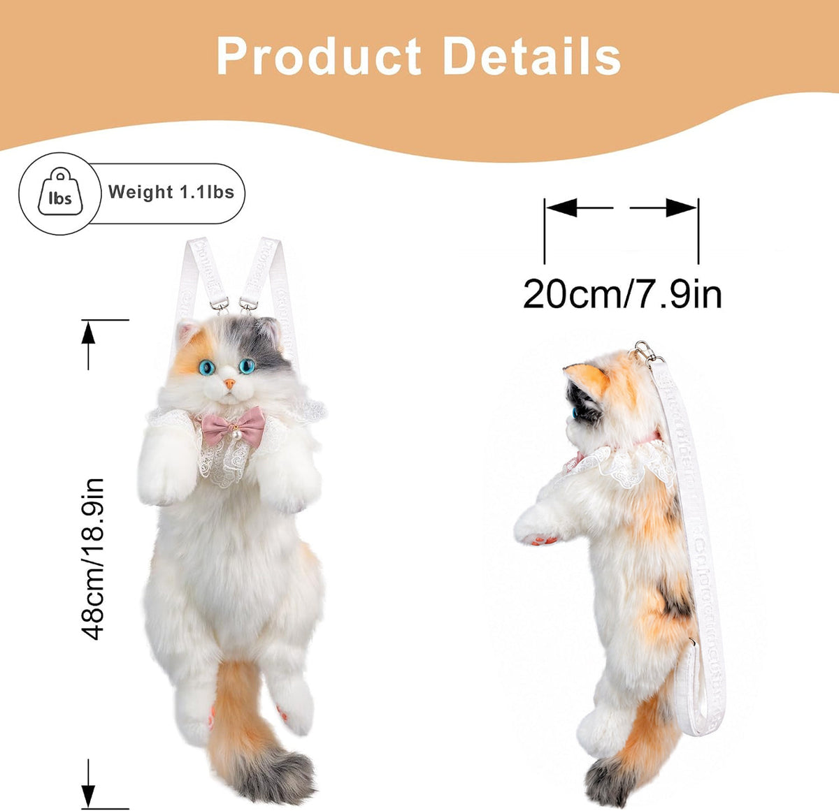Light up-Calico Cat Backpack