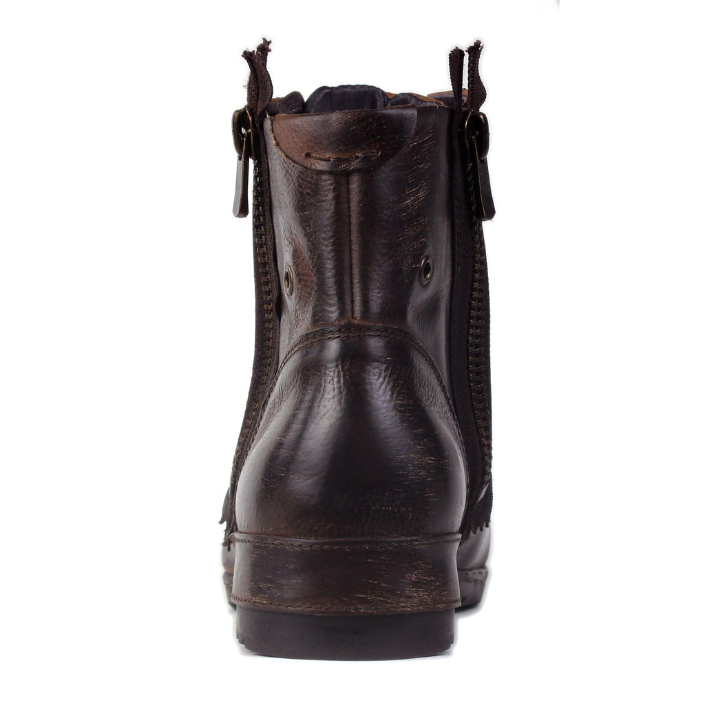 Men’s Distressed Leather Punk Moto Boots – OS-5008-8