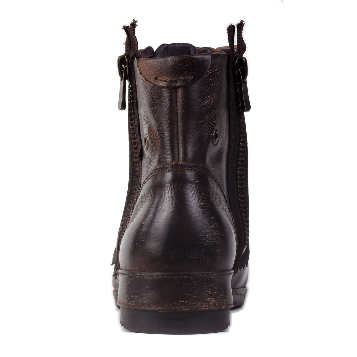 Men’s Distressed Leather Punk Moto Boots – OS-5008-8