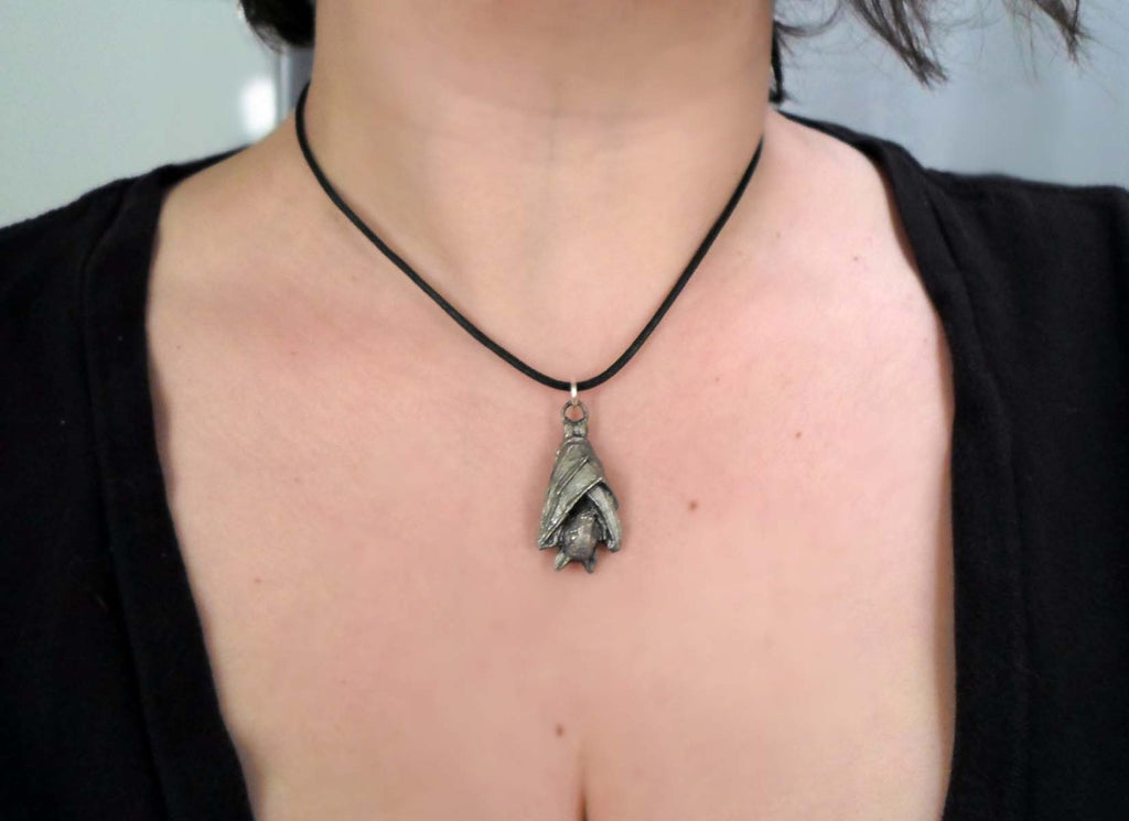 Handmade Gothic Fruit Bat Pendant