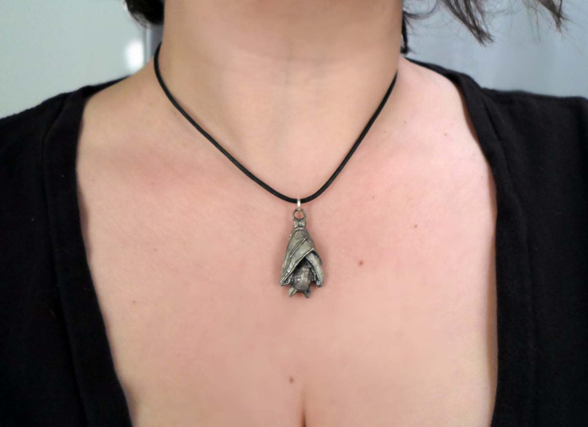 Handmade Gothic Fruit Bat Pendant