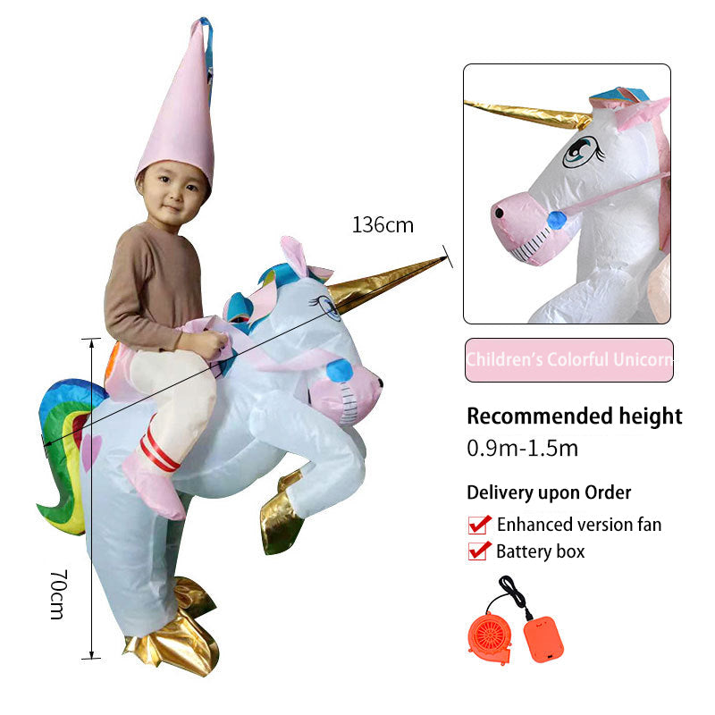 Tiktok Children's 3D Dinosaur Inflatable Clothes Adult Riding Tyrannosaurus Rex Riding Net Red Inflatable Clothes
