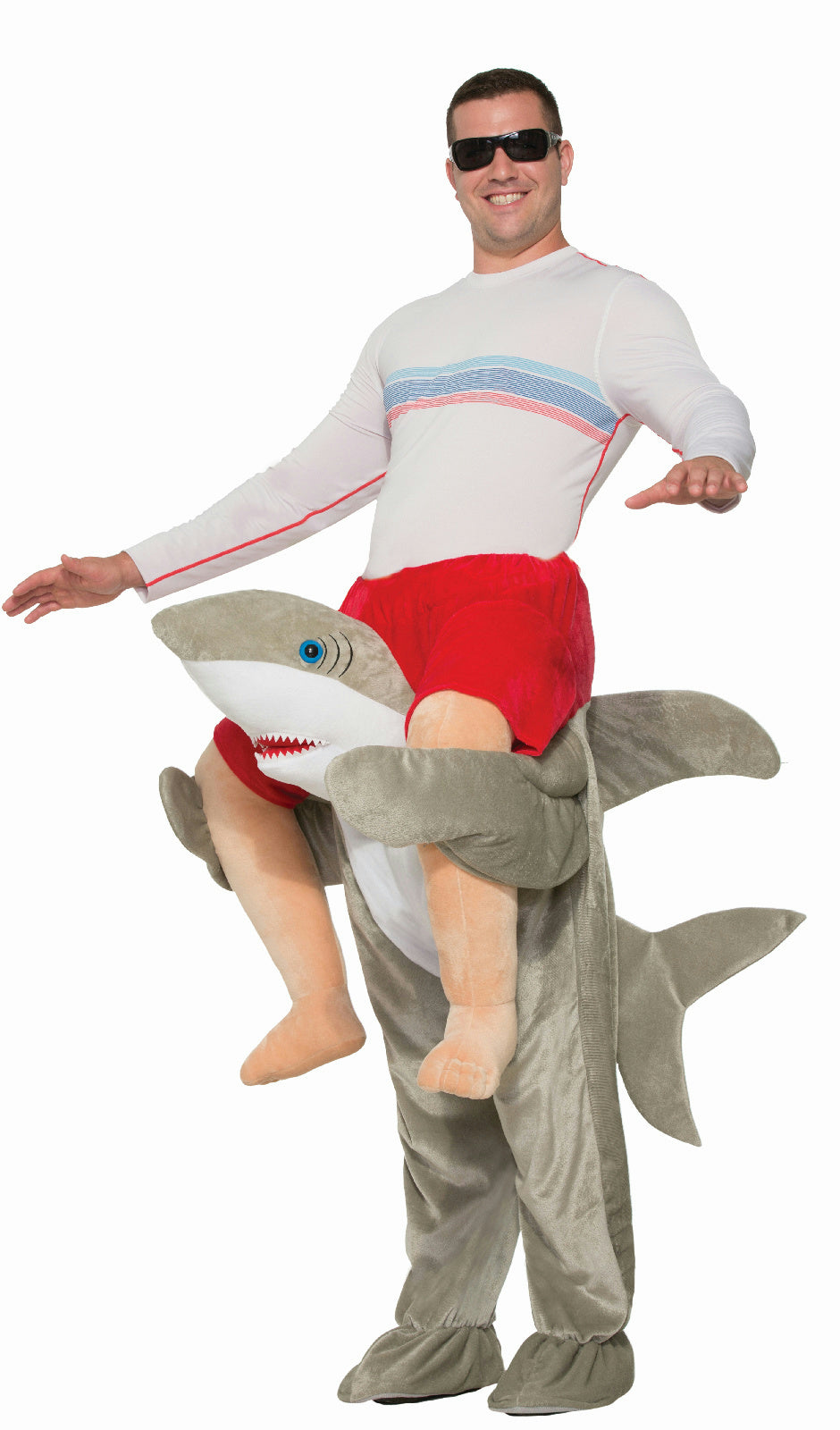 Ride a Shark Funny Adult Shoulder Rider Costume