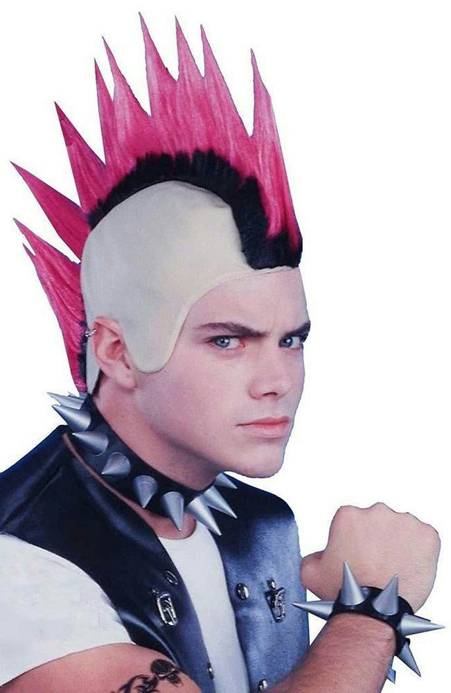 Punk Mohawk, Choker & Bracelet Costume Set