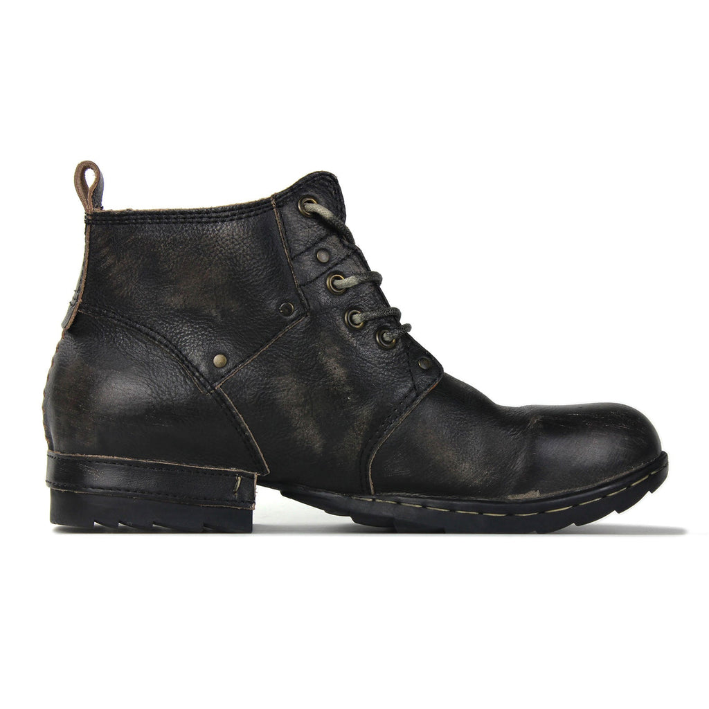 Men’s Distressed Leather Punk Moto Boots – OS-6015