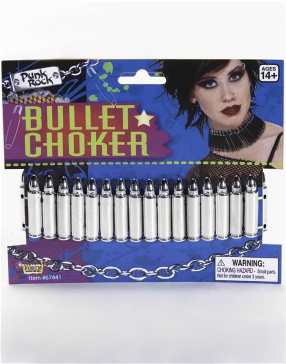 Punk Rock Bullet Choker Necklace