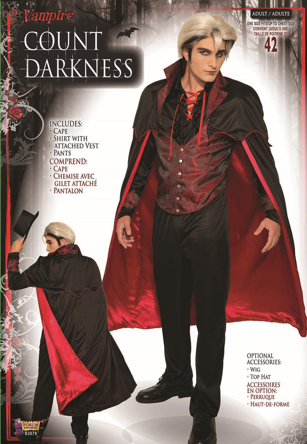 Count Darkness Modern Vampire Costume