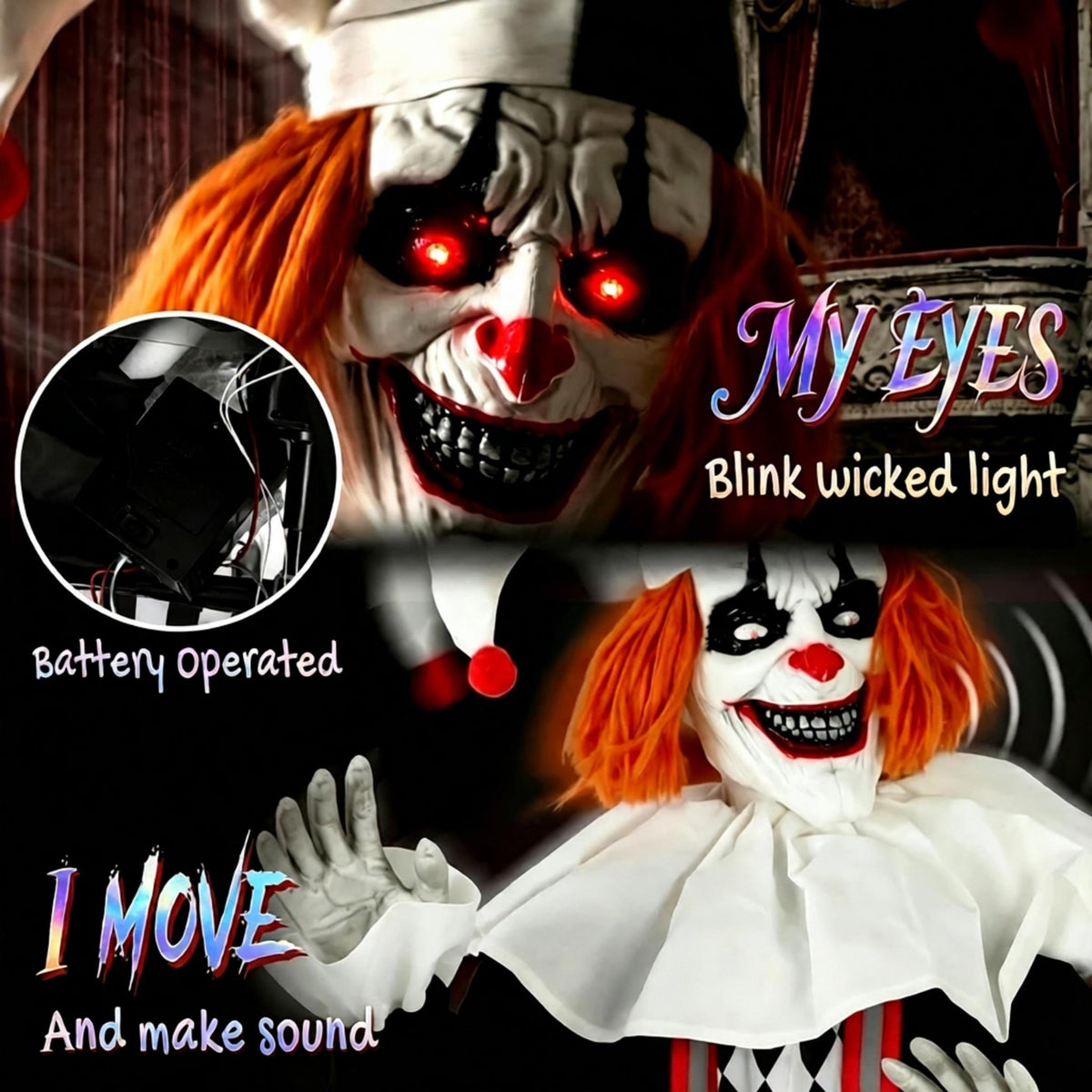 Frightening Giant Clown Prop