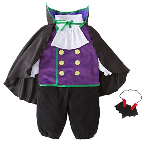 stylesilove Infants Toddlers Baby Boys Vampire 4-Piece Halloween Birthday Stage Performance Outfit