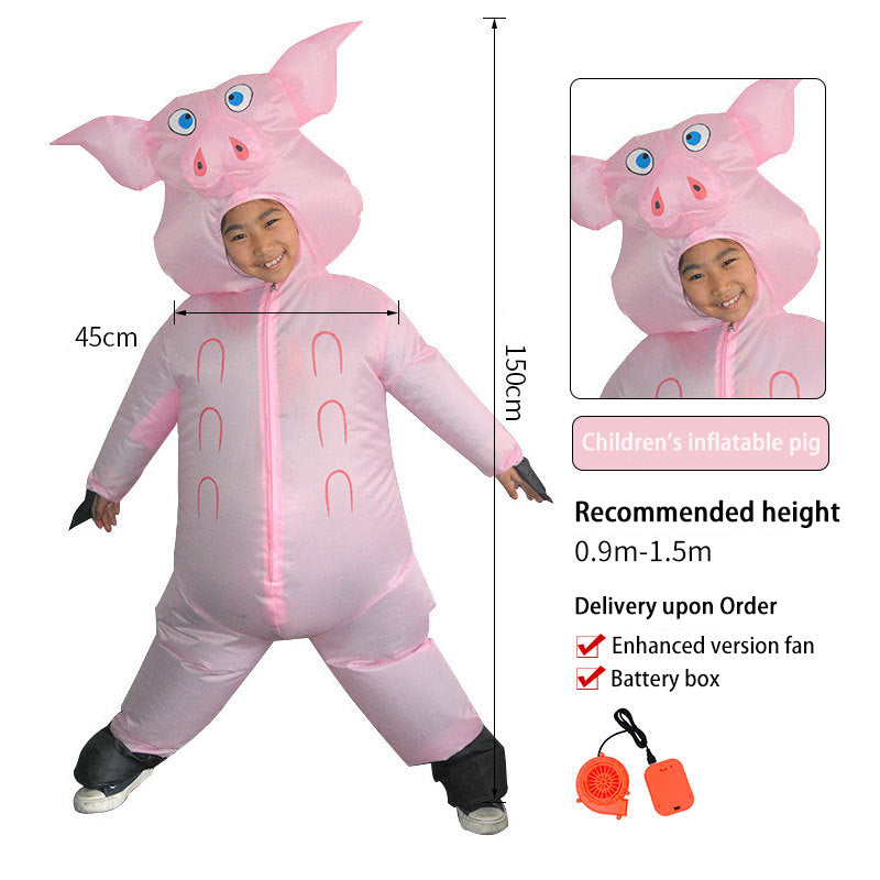 Tiktok Children's 3D Dinosaur Inflatable Clothes Adult Riding Tyrannosaurus Rex Riding Net Red Inflatable Clothes