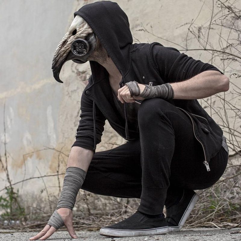 Punk Plague Doctor Crow Headpiece