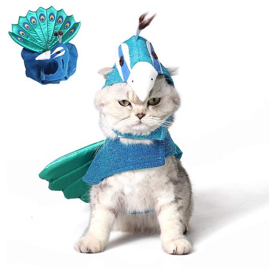 Two-Piece Peacock Pet Costume