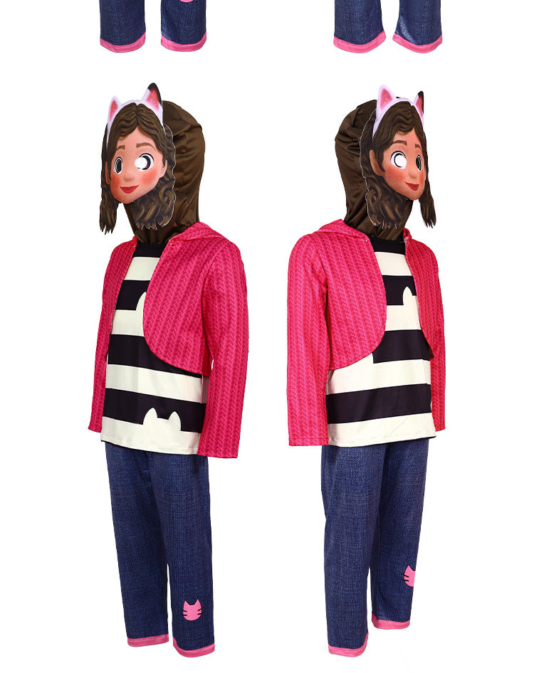 Gabby's Dollhouse Cosplay Jumpsuit Costume Halloween Performance Outfit