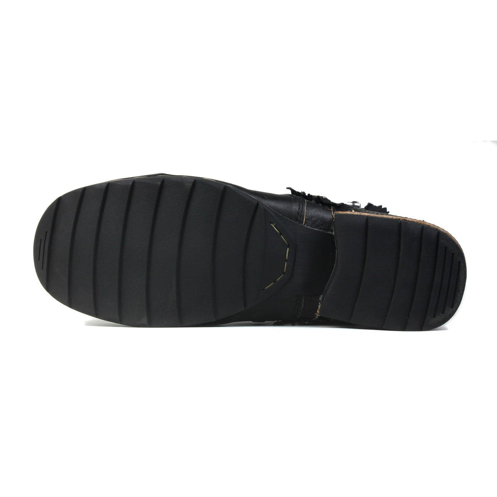 Men’s Distressed Leather Punk Moto Boots – OS-5008-8