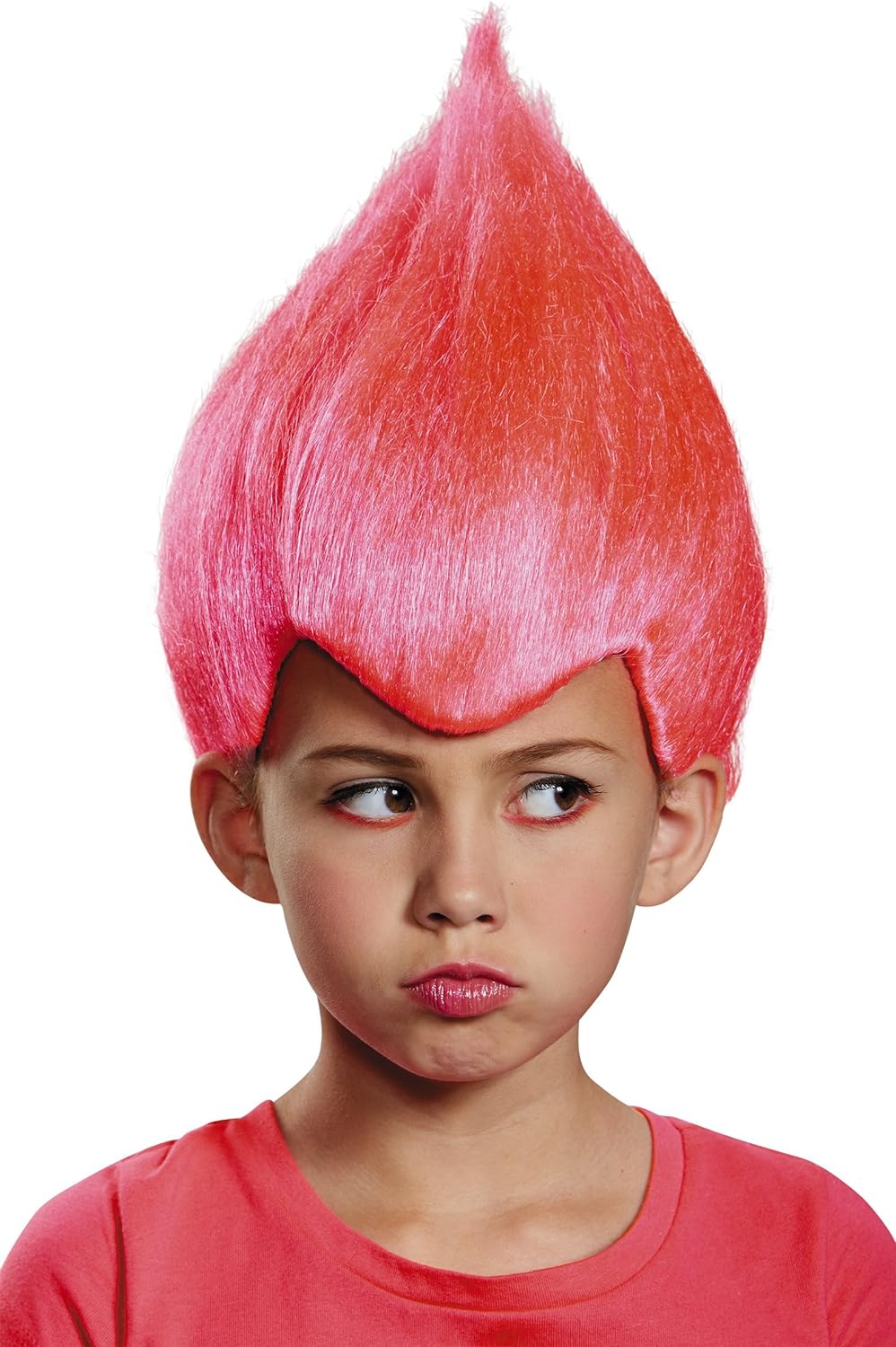 Pink Trolls Child Costume Wig