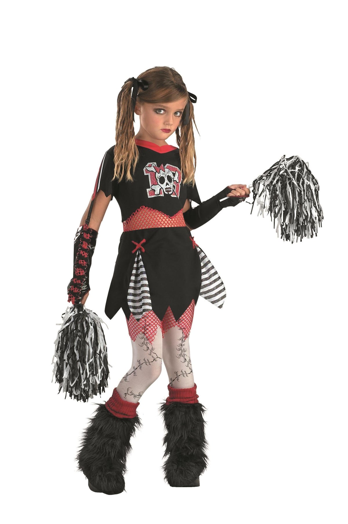 Girls Gothic Zombie Cheerleader Child Costume