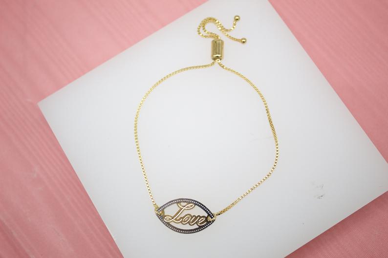 Love Charm Adjustable Bracelet