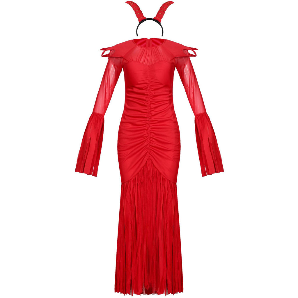 Red Long Sleeve Devil Costume for Halloween