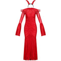 Red Long Sleeve Devil Costume for Halloween