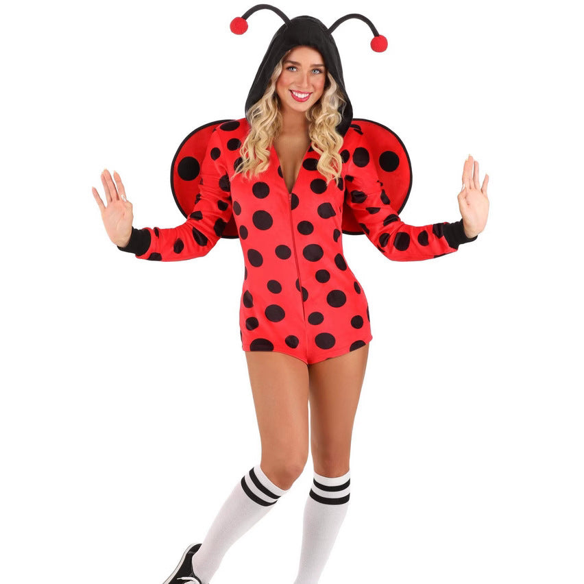 Halloween Bee Ladybug Costume for Adults and Kids Cosplay Party Outfit