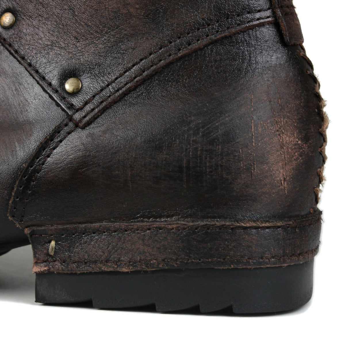 Men’s Distressed Leather Punk Moto Boots – OS-6015