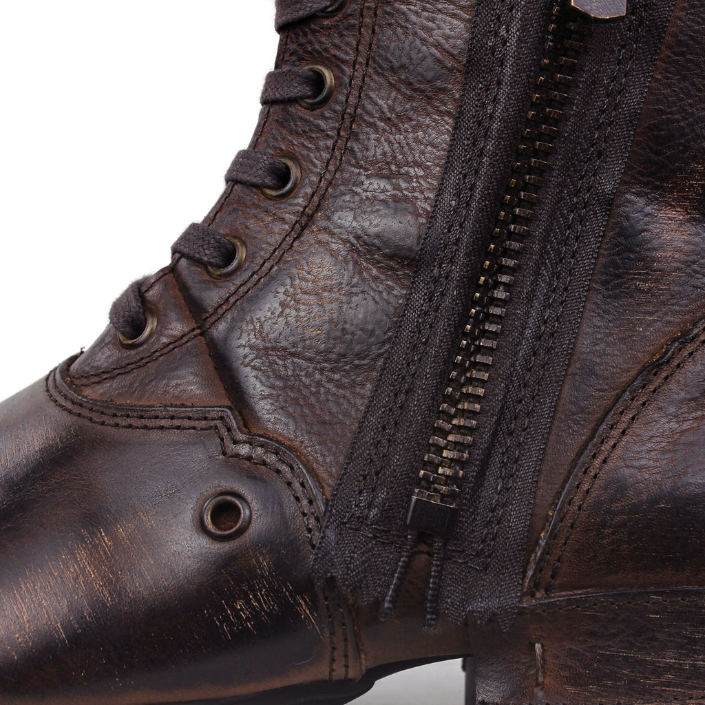 Men’s Distressed Leather Punk Moto Boots – OS-5008-8