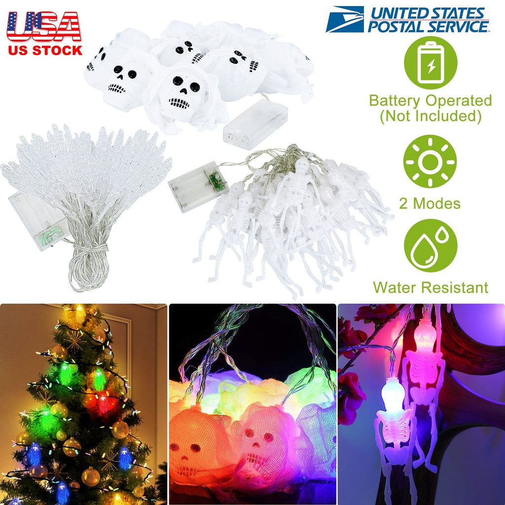 3Pcs Halloween Light Decorations Total 50 LEDs 24ft