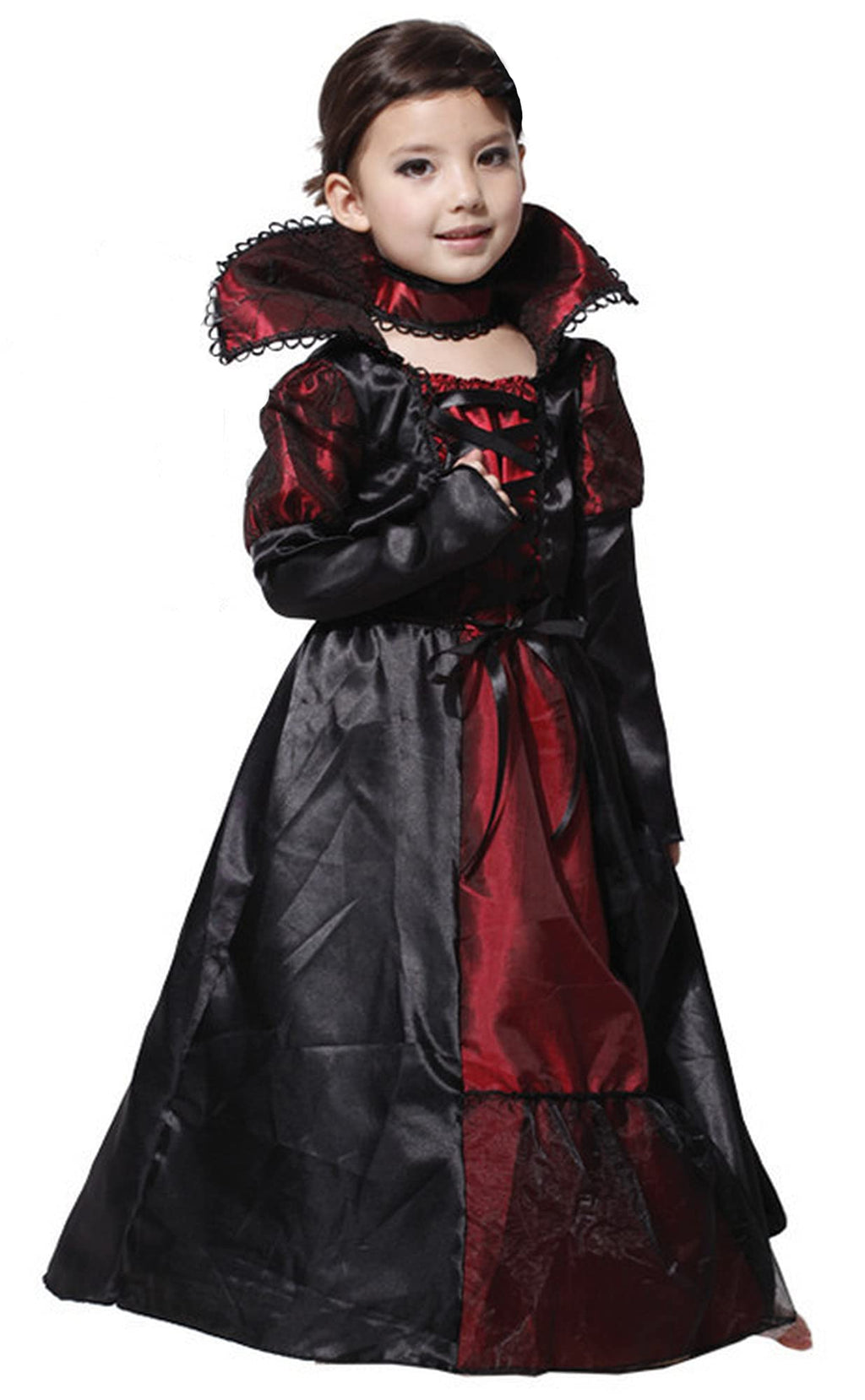 Girls Gothic Vampire Vampiress Dress Costume