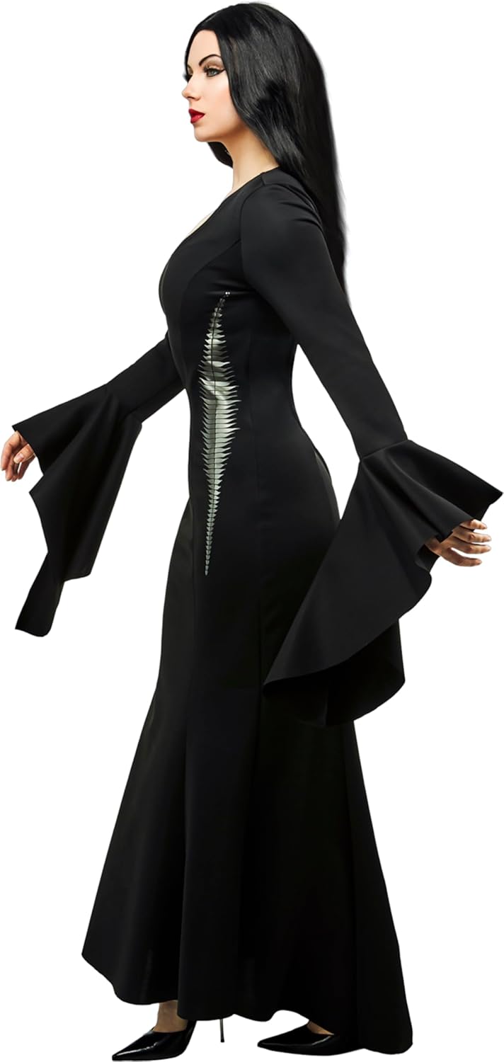 Morticia Addams Black Dress Costume