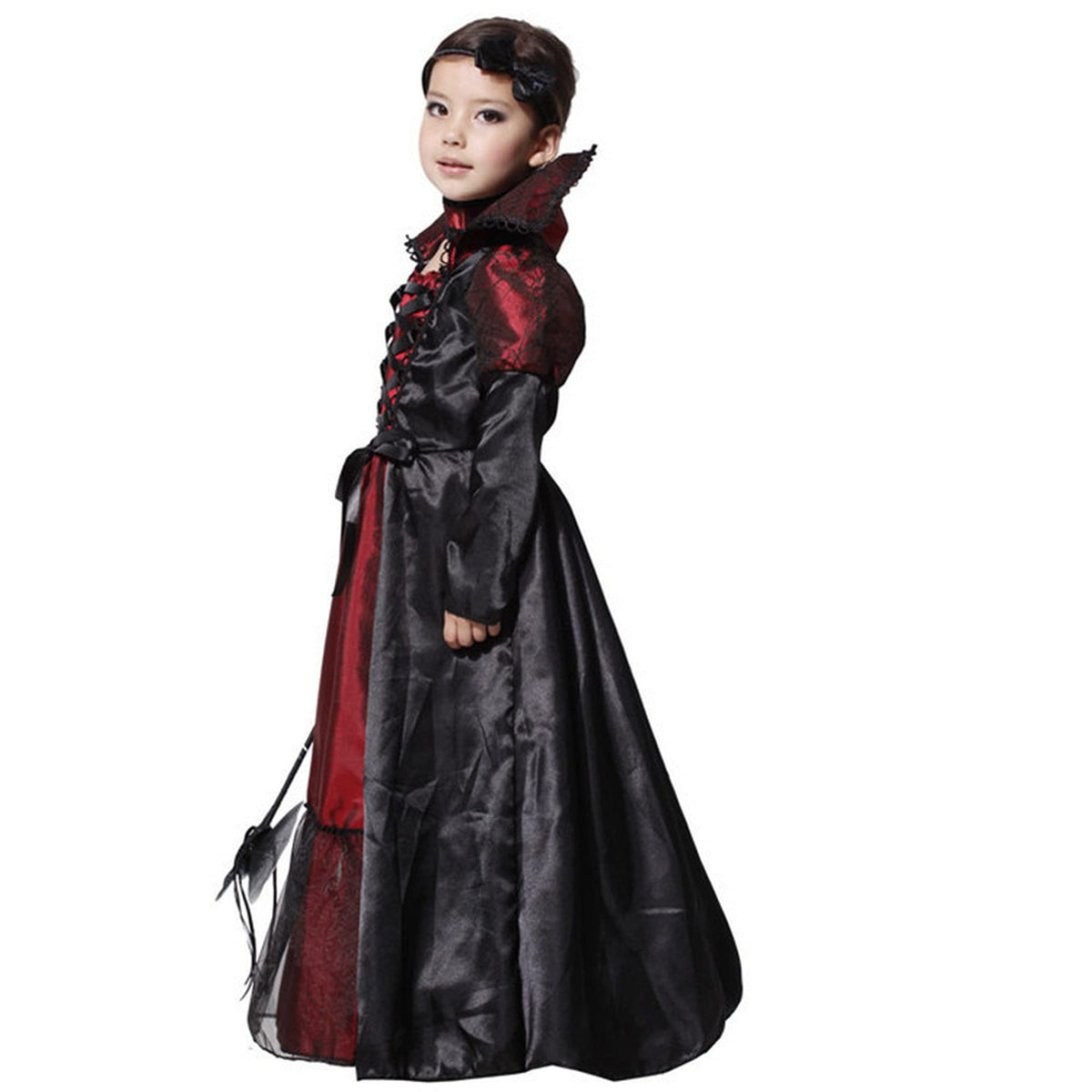 Girls Gothic Vampire Vampiress Dress Costume