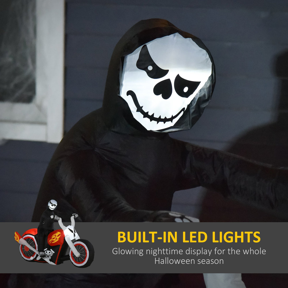 Grim Ghost Biker Inflatable
