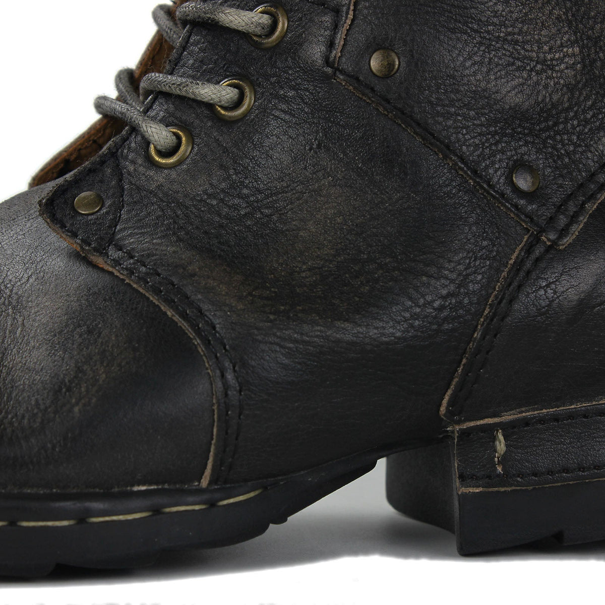 Men’s Distressed Leather Punk Moto Boots – OS-6015