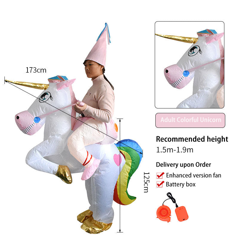 Tiktok Children's 3D Dinosaur Inflatable Clothes Adult Riding Tyrannosaurus Rex Riding Net Red Inflatable Clothes