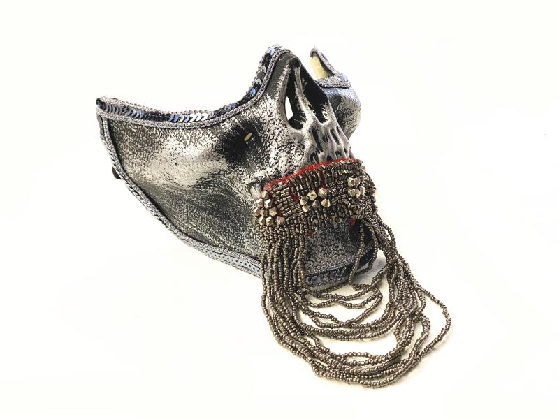 Riveted Skull Punk Performance Mask