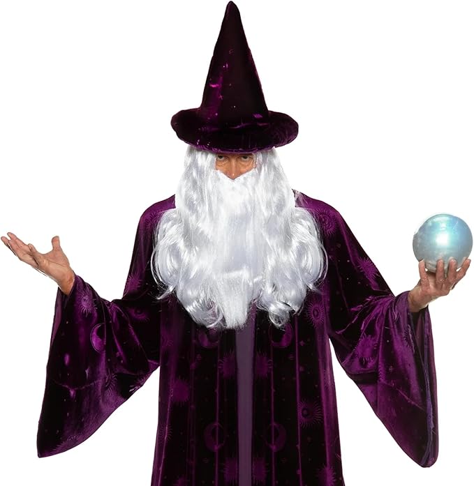 Purple Velvet Mens Wizard Costume