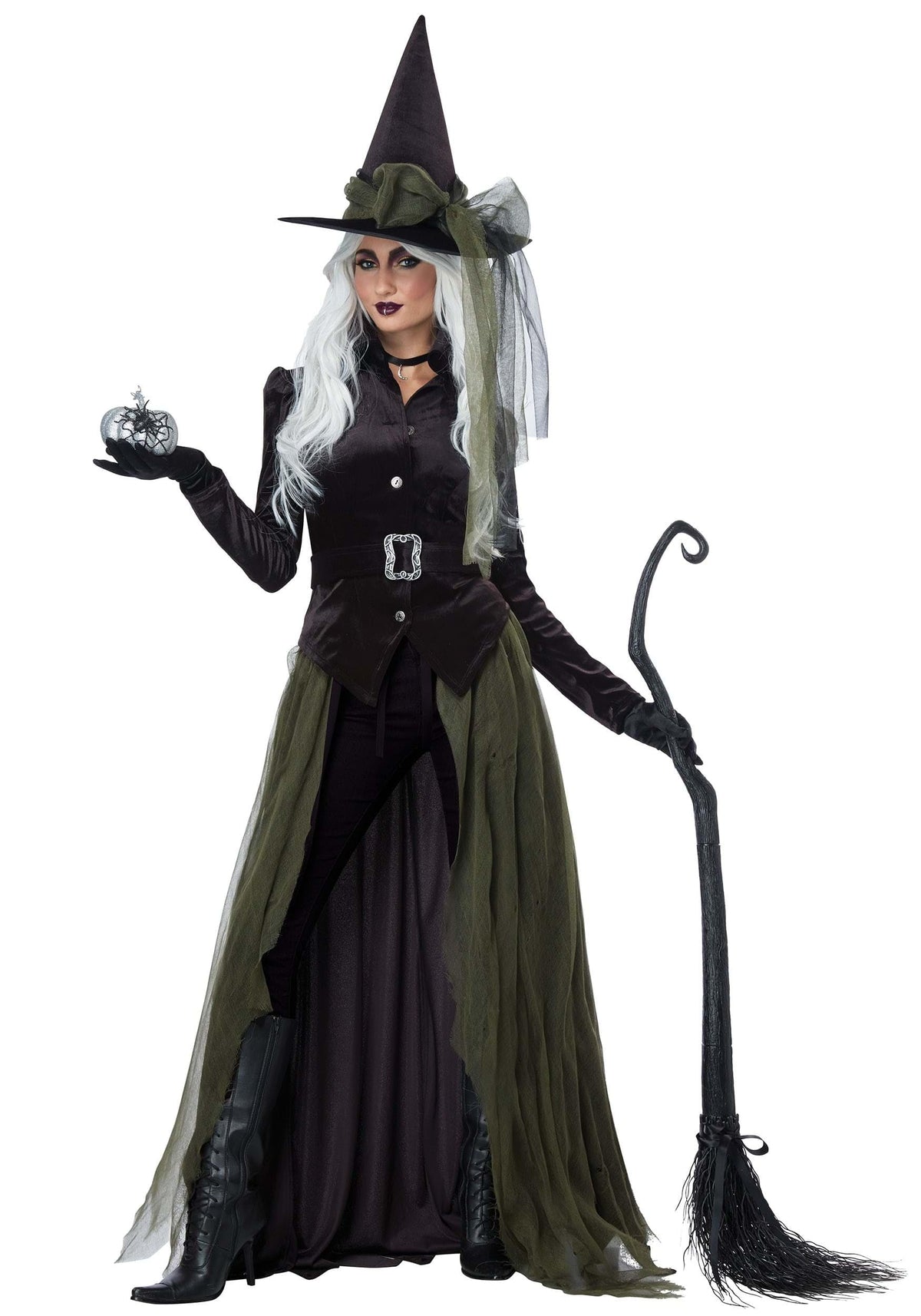 Gothic Witch Costume with Hat & Cape