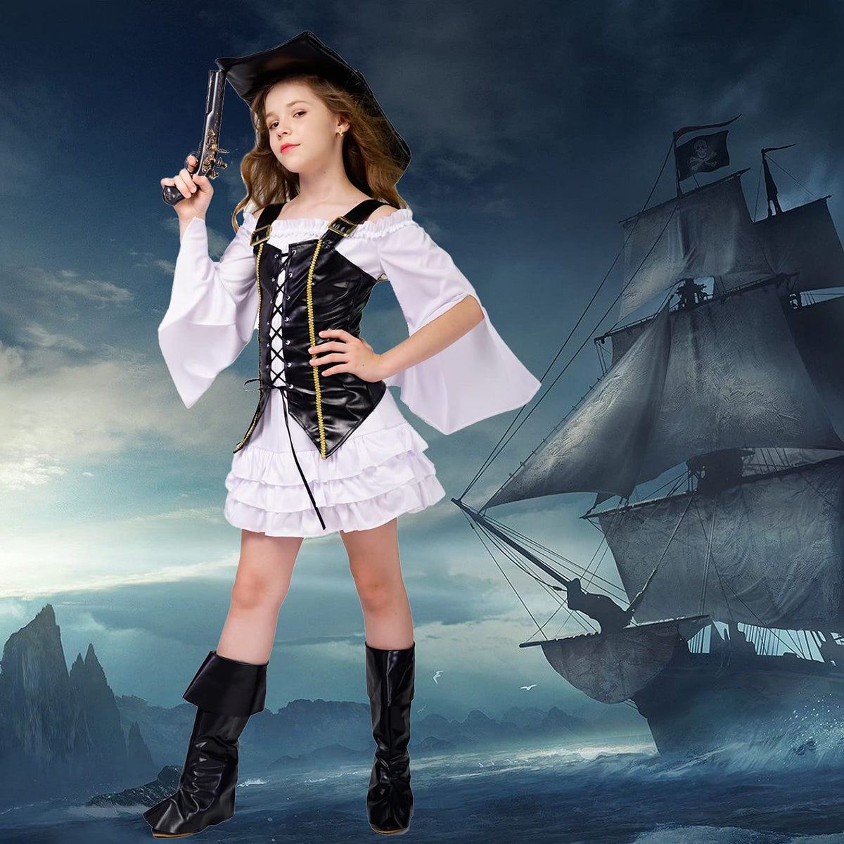 Girls' Pirate Costume Set